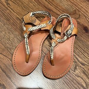 Coach snake skin sandals size 5, excellent condition